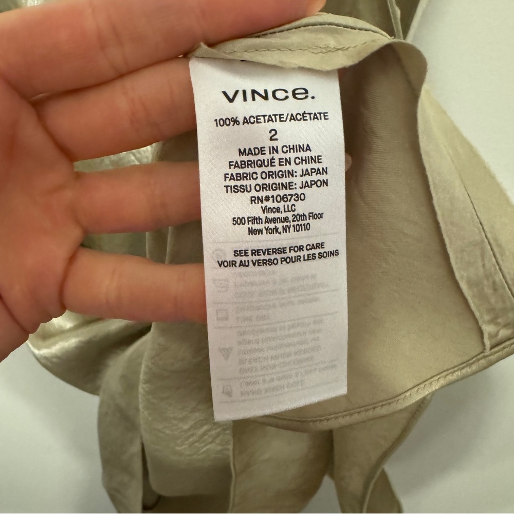 VINCE Satin Midi Slip Dress in Sepia NWT - Picture 12 of 14